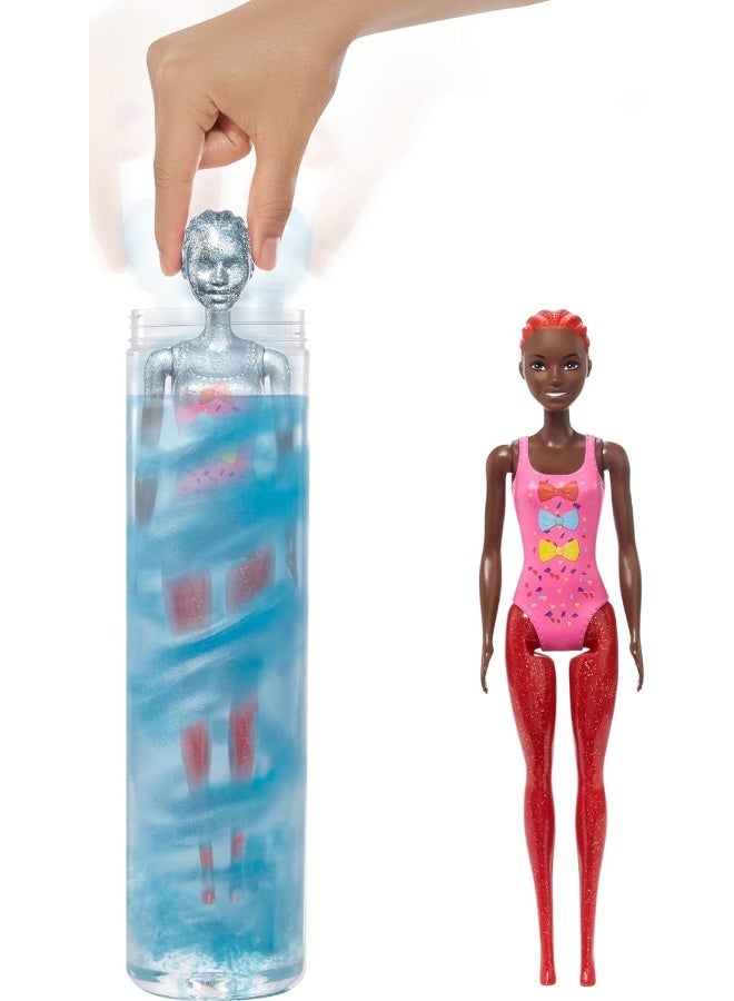 Barbie Color Reveal Glitter! Hair Swaps Doll, Glittery Blue with 25 Hairstyling & Party-Themed Surprises