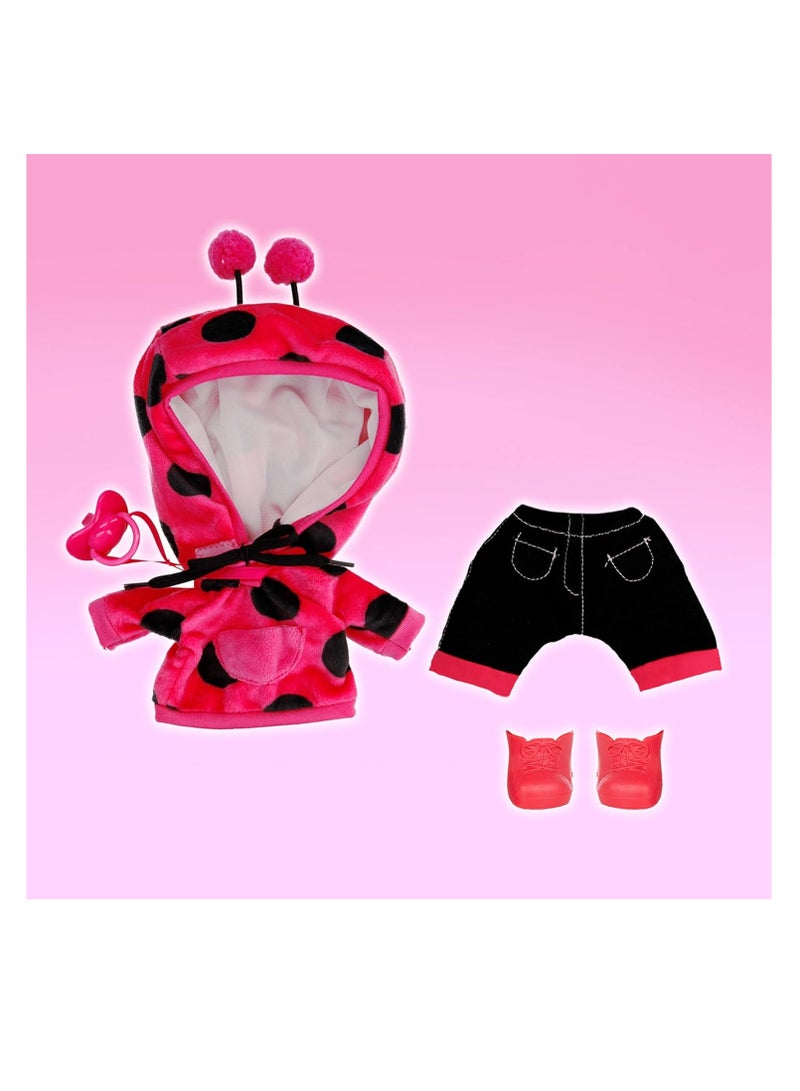 Dressy Lady Ladybug | Interactive baby doll that cries Real tears, with coloured hair and changeable Outfits to Dress up - Toy & function doll for kids + 18 months