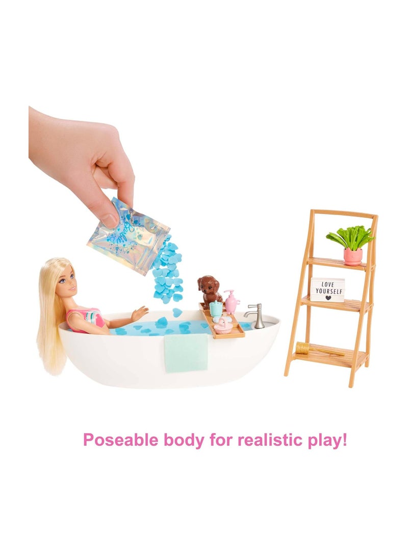 Barbie Doll And Bathtub Playset, Confetti Soap And Accessories