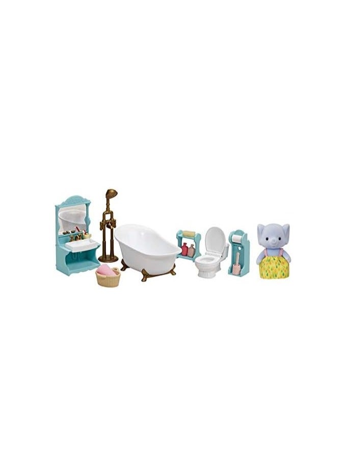 Mini Dolls Bathroom Set | Multi-Color | Includes Various Bathroom Accessories and Figures | Develops Creativity and Imagination