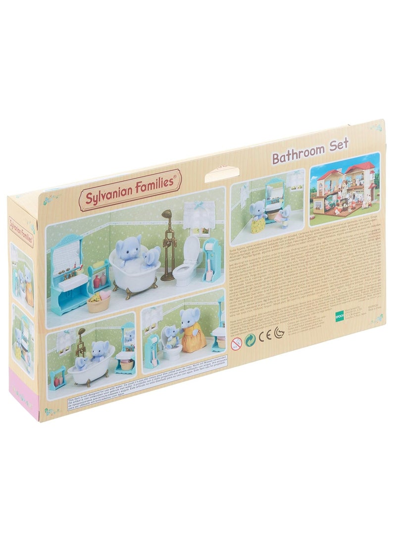 Mini Dolls Bathroom Set | Multi-Color | Includes Various Bathroom Accessories and Figures | Develops Creativity and Imagination