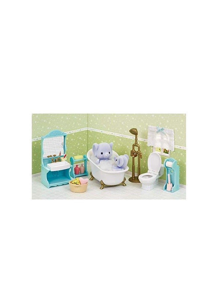 Mini Dolls Bathroom Set | Multi-Color | Includes Various Bathroom Accessories and Figures | Develops Creativity and Imagination