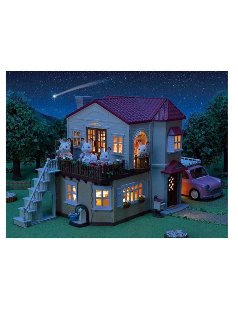 Dollhouse with Secret Attic - Hidden Room Playset for Imaginative Play