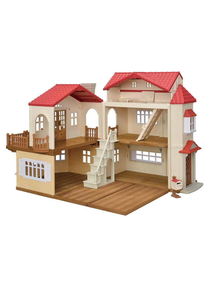 House with Secret Attic Playset | Multi-Color | 3-Story House with Removable Roof and Attic, Includes Lighting & Mailbox | Ages 3 & Up