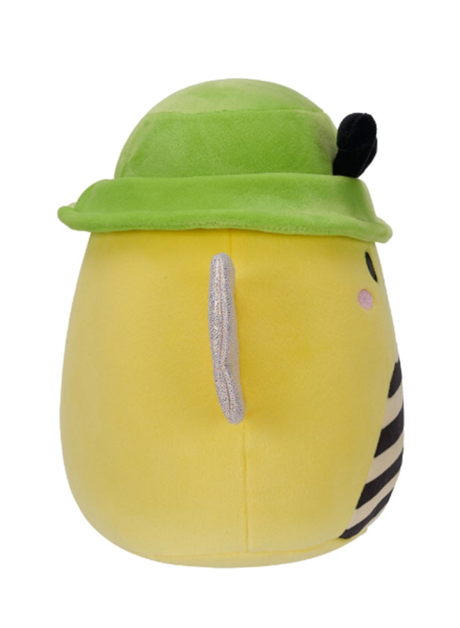 7.5 inch Little Plush Sunny the Yellow Honey Bee with Green Bucket Hat Officially Licensed Kellytoy Plush Toy Colorful Soft Gift for Kids Girls & Boys Washable Squishy Stuff Toy Multicolor All Age