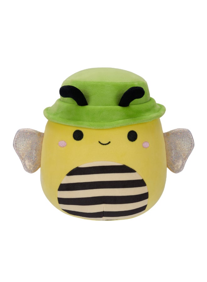 7.5 inch Little Plush Sunny the Yellow Honey Bee with Green Bucket Hat Officially Licensed Kellytoy Plush Toy Colorful Soft Gift for Kids Girls & Boys Washable Squishy Stuff Toy Multicolor All Age