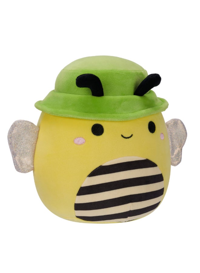 7.5 inch Little Plush Sunny the Yellow Honey Bee with Green Bucket Hat Officially Licensed Kellytoy Plush Toy Colorful Soft Gift for Kids Girls & Boys Washable Squishy Stuff Toy Multicolor All Age