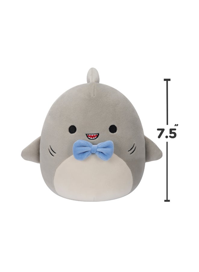 7.5 inch Little Plush Gordon Gry Shark Blu Bowtie Officially Licensed Kellytoy Plush Toy Colorful Soft Gift for Kids Girls & Boys Washable Squishy Stuff Toy Multicolor All Age