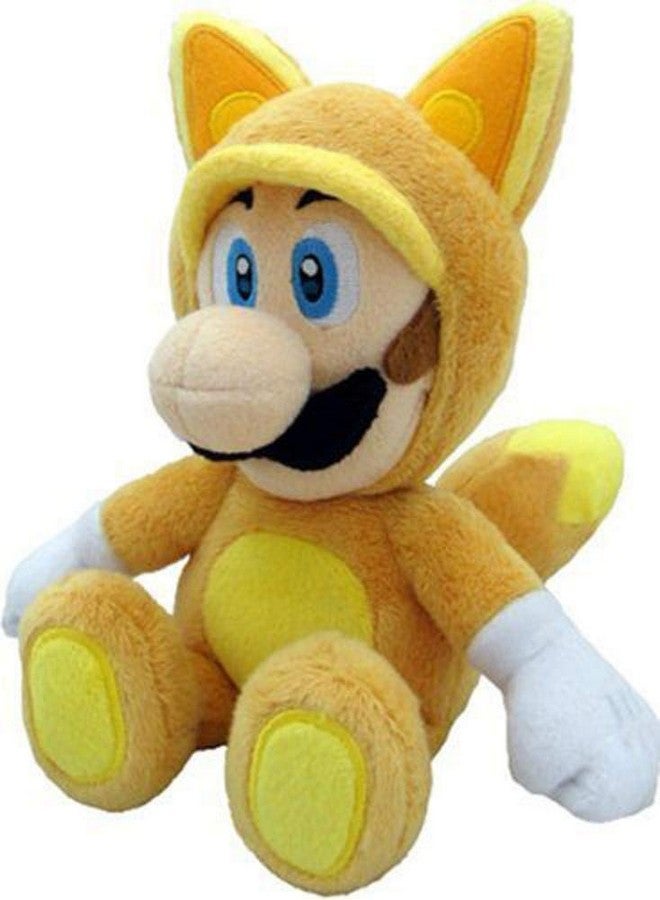 Official Super Mario Plush Kitsune Fox Luigi, 9-Inch Yellow