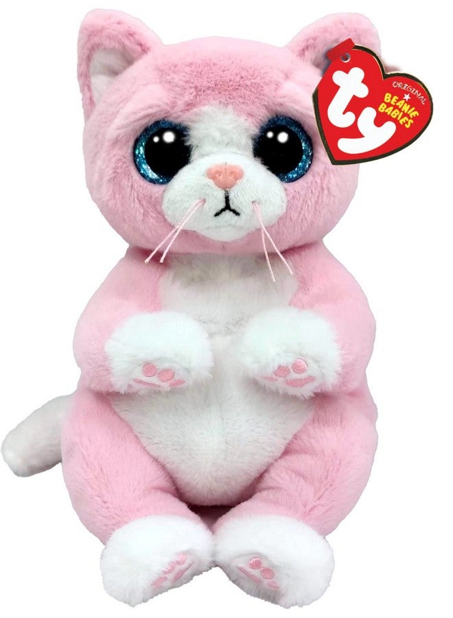 Beanie Bellies Lillibelle The Pink Kitten With Blue Glitter Eyes, Cuddly Plush Animals With Soft Belly Original 20 Cm T41283