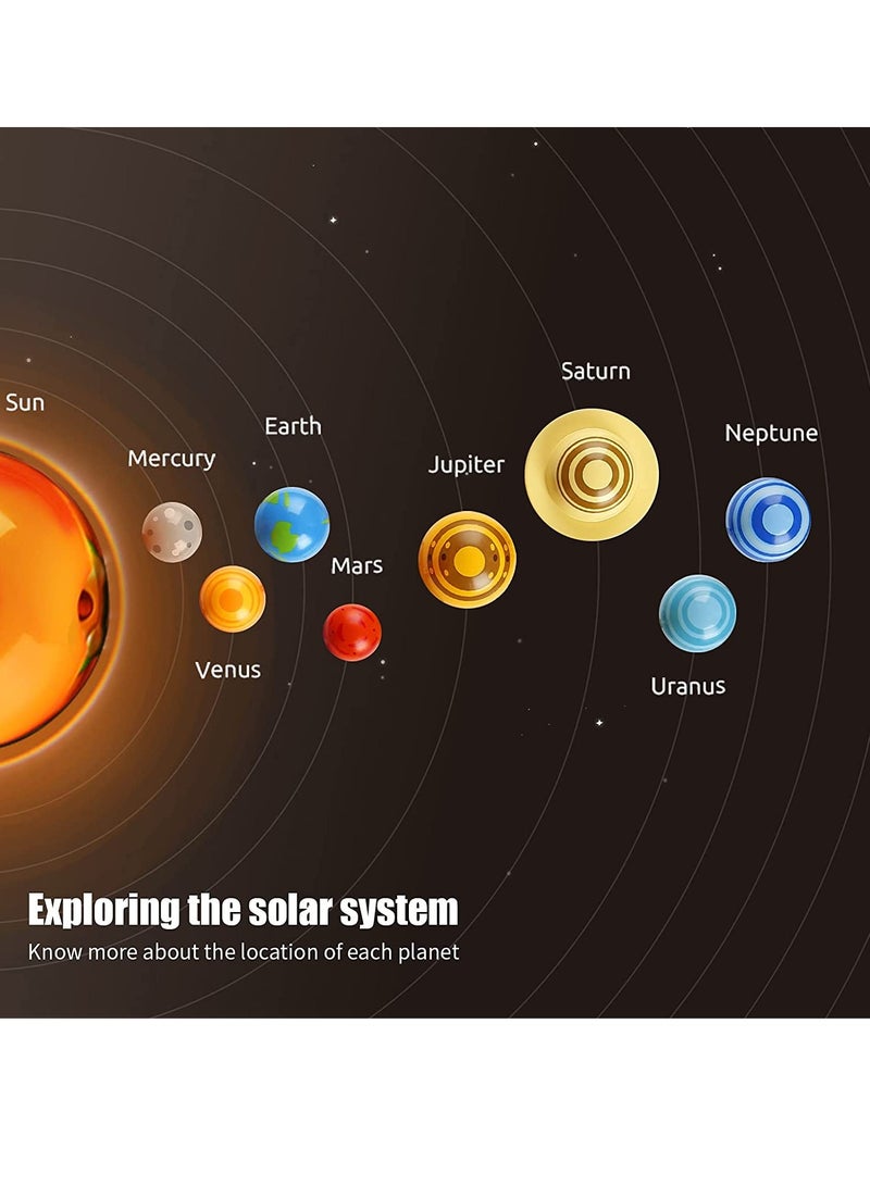 Educational Solar System Model Kit for Kids Ages 3-5 with Projector Ideal Space Toy for Birthdays