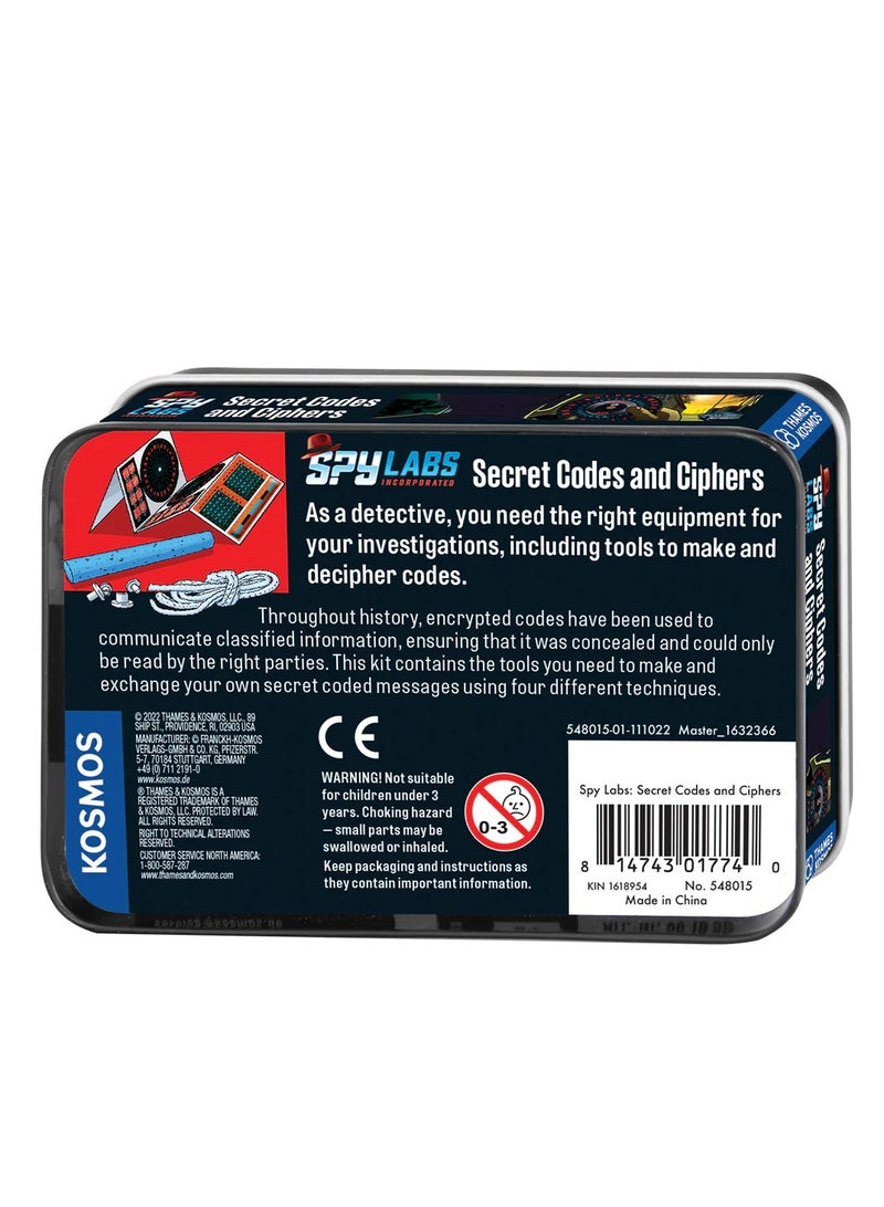 Thames & Kosmos Spy Labs Secret Codes and Ciphers : Educational Spy Toy STEM Spy Kit to Learn Cryptography and Code-Breaking for Kids