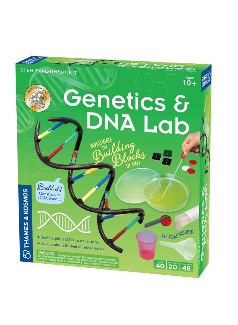 Thames & Kosmos Genetics & DNA :Build a Model, Extract DNA & Solve a Crime Scene Mystery and to  Explore Genetics, DNA, and Heredity, Hands-On Science Learning