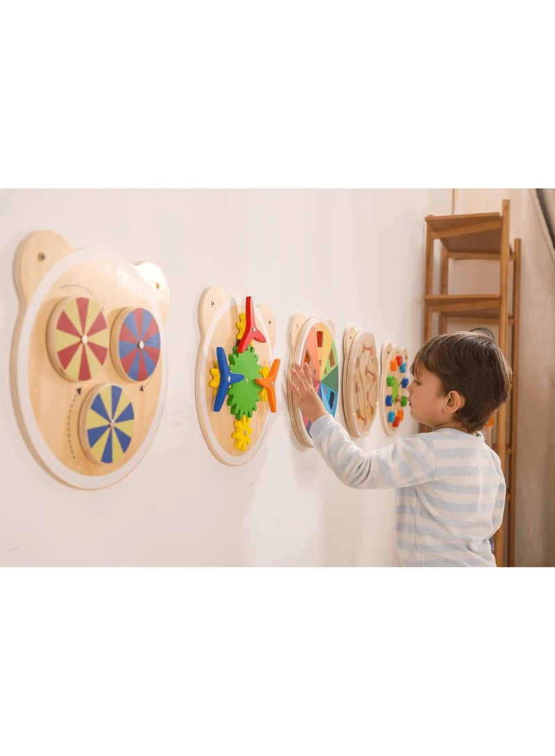 Wooden Wall Toy-Turning Windmill Age 3yrs+