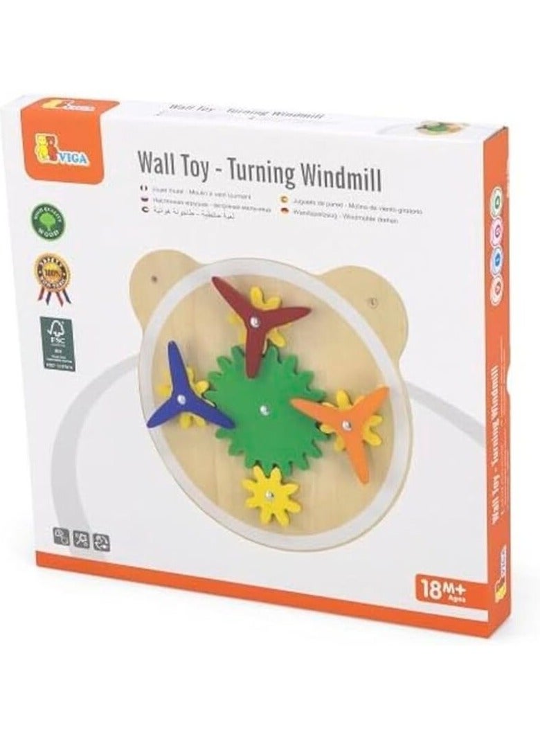 Wooden Wall Toy-Turning Windmill Age 3yrs+