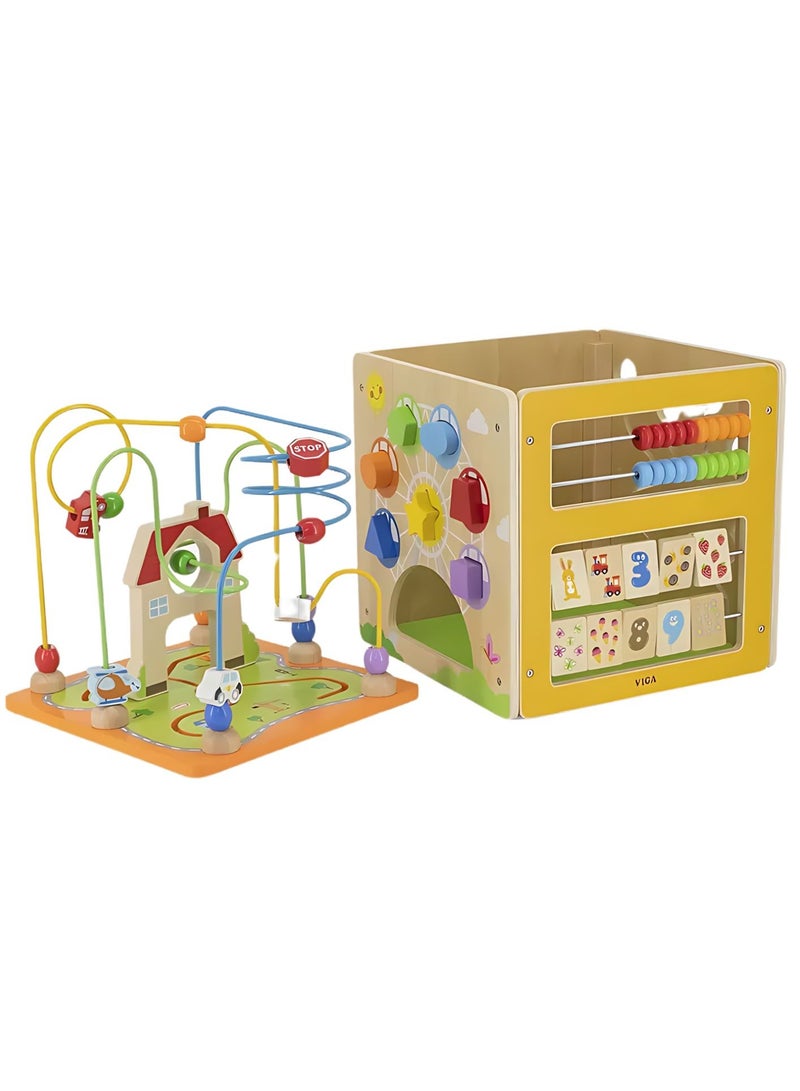 Wooden 5-in-1 Activity Toy 58506