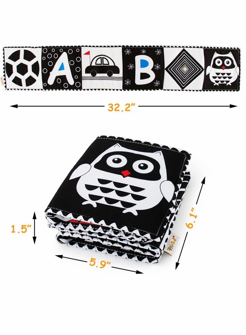 Black and White Cloth Books   High Contrast Baby Cloth Book for Early Education, Infant Tummy time Mat, Three Dimensional Can Be Bitten and Tear Not Rotten Paper 0 3 Years Old Baby Toys