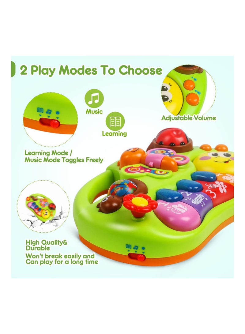 Baby Piano Toys Baby Musical Toys, for 6 to 12 Months Toddler Music Light Up Toys Infant Educational Sensory Toy for Babies 3-6 Early Learning baby Game