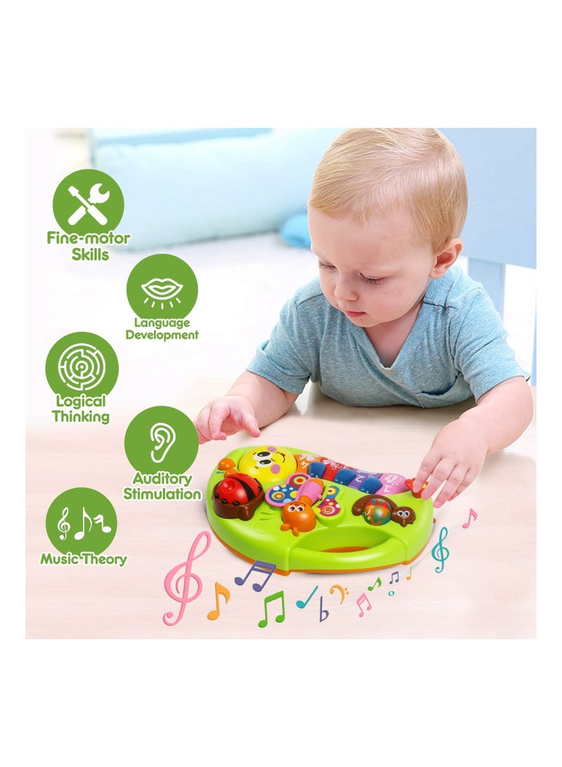 Baby Piano Toys Baby Musical Toys, for 6 to 12 Months Toddler Music Light Up Toys Infant Educational Sensory Toy for Babies 3-6 Early Learning baby Game