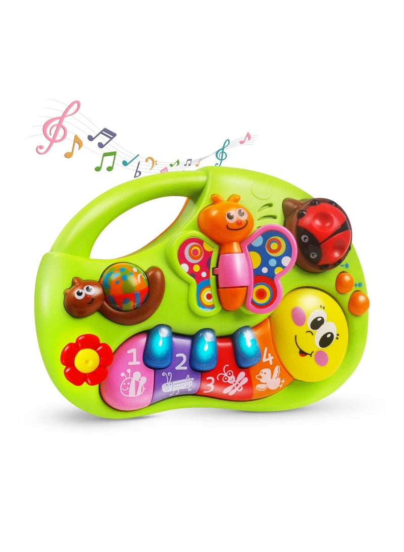 Baby Piano Toys Baby Musical Toys, for 6 to 12 Months Toddler Music Light Up Toys Infant Educational Sensory Toy for Babies 3-6 Early Learning baby Game