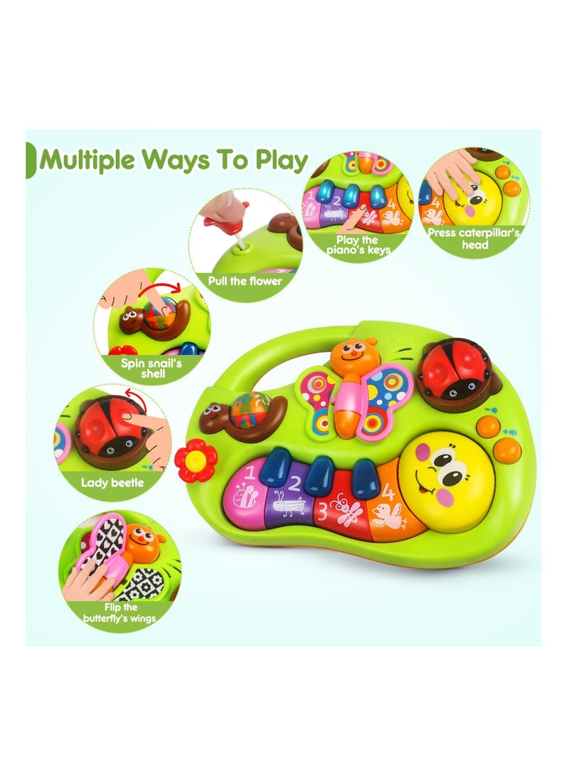 Baby Piano Toys Baby Musical Toys, for 6 to 12 Months Toddler Music Light Up Toys Infant Educational Sensory Toy for Babies 3-6 Early Learning baby Game