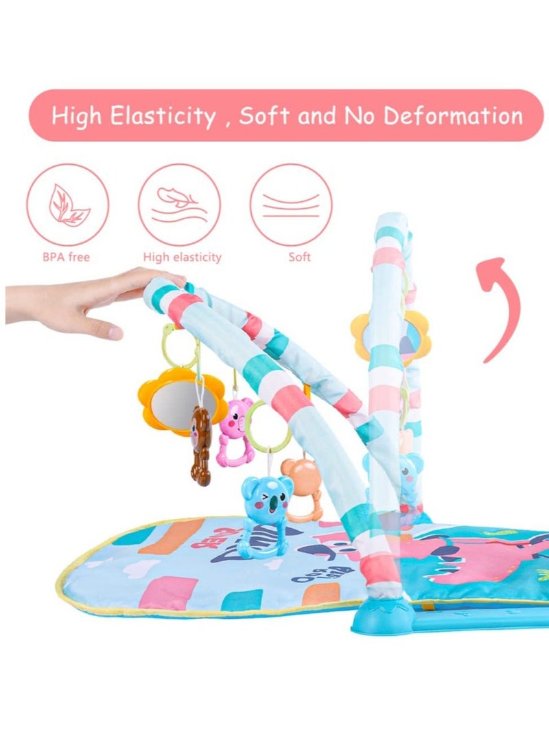 Baby Play Mat, Large Play & Learn Infant Gym Toys Piano Activity, Early Development Activity Baby Play Mat Toy Gift for 0-36 Months Girl Boy - Easy to Disassemble and Washable