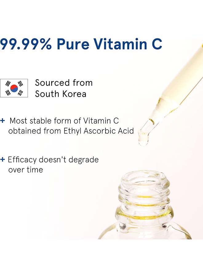 20% Vitamin C Serum For Bright And Glowing Skin | Stable And Effective Skin Rejuvenation Serum With Pure Ethyl Ascorbic Acid And Witch Hazel