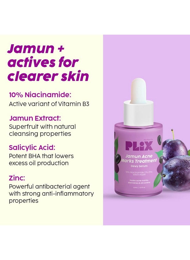 Acne Fighter 15 Effervescent Tablets And Jamun Face Serum Combo For Acne Reduction 1% Zinc & Witch Hazel For Unisex 500Mg Curcumin Chamomile