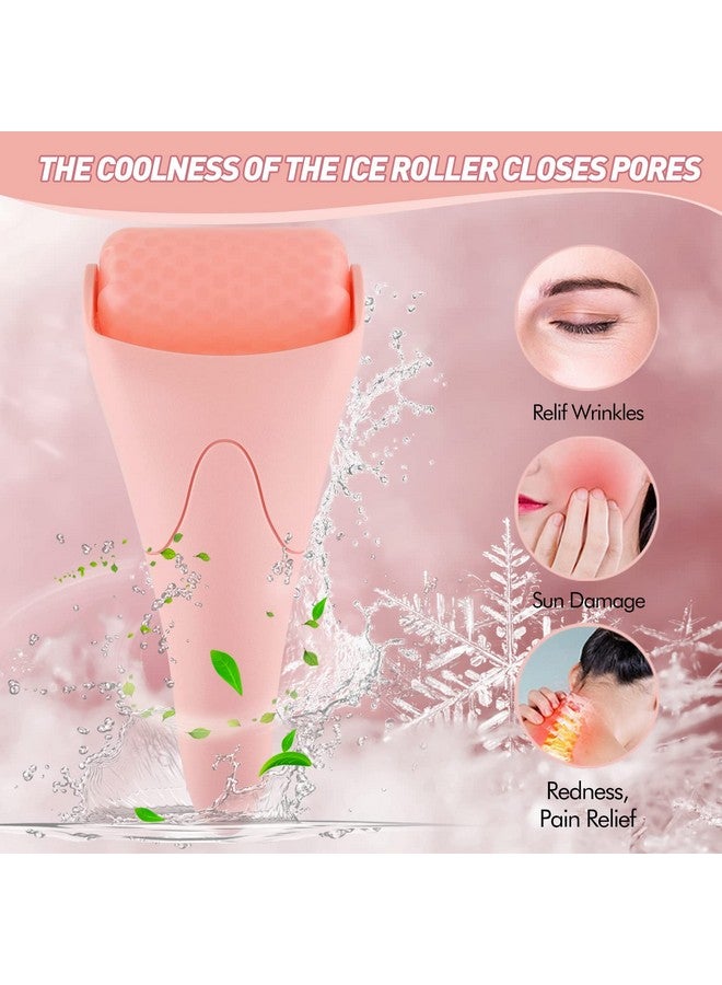 Ice Roller For Faceeyeswomen Gifts Ideatherapeutic Cooling To Tighten Brighten Complexion And Reduce Wrinklesmassager Under Eye Puffinessmigraine And Pain Relidf (Pink)