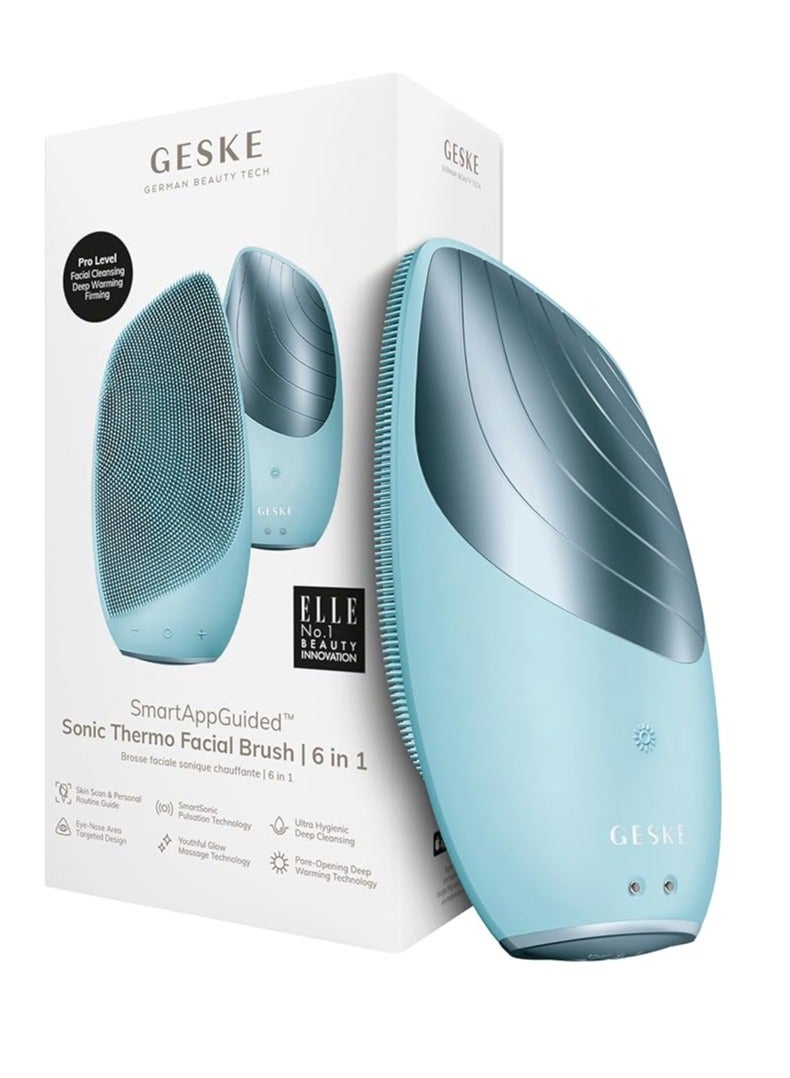 Geske Sonic Thermo Facial Brush 6 In 1 (Turquoise)