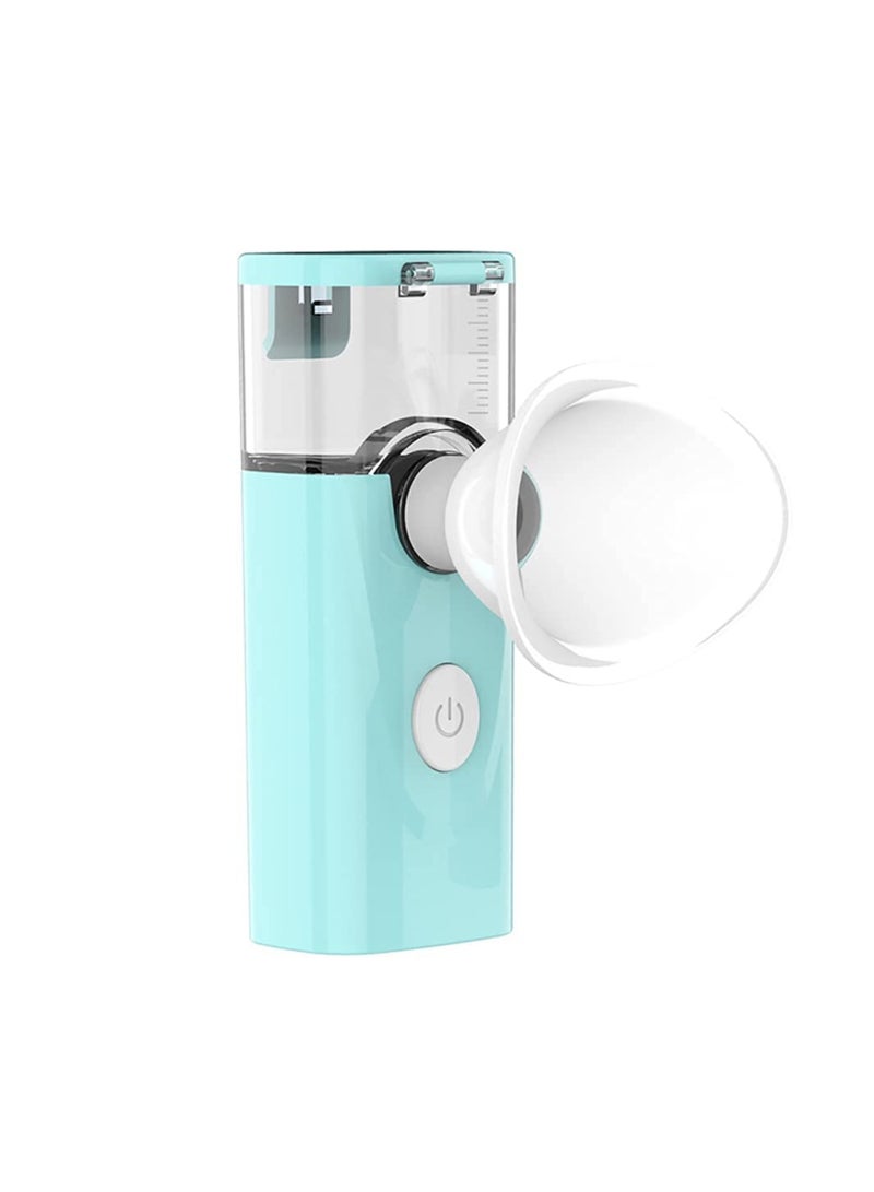 Nano Facial Mist, Face and Eye Mist 2 in 1, Rechargeable Portable Personal Hydration Device for Face and Eye Care (Blue)