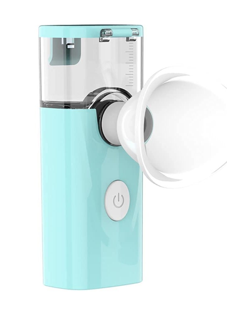 Nano Facial Mist, Face and Eye Mist 2 in 1, Rechargeable Portable Personal Hydration Device for Face and Eye Care (Blue)