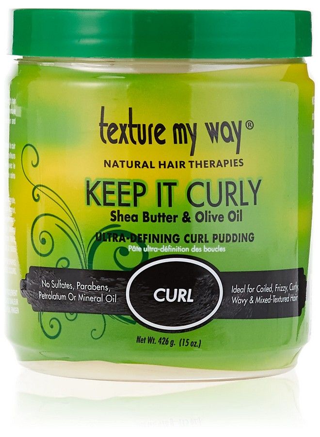 Natural Hair Therapies Keep It Curly UltraDefining Hair Curl Pudding Ideal For Coiled Frizzy Curly Hair 15 Oz