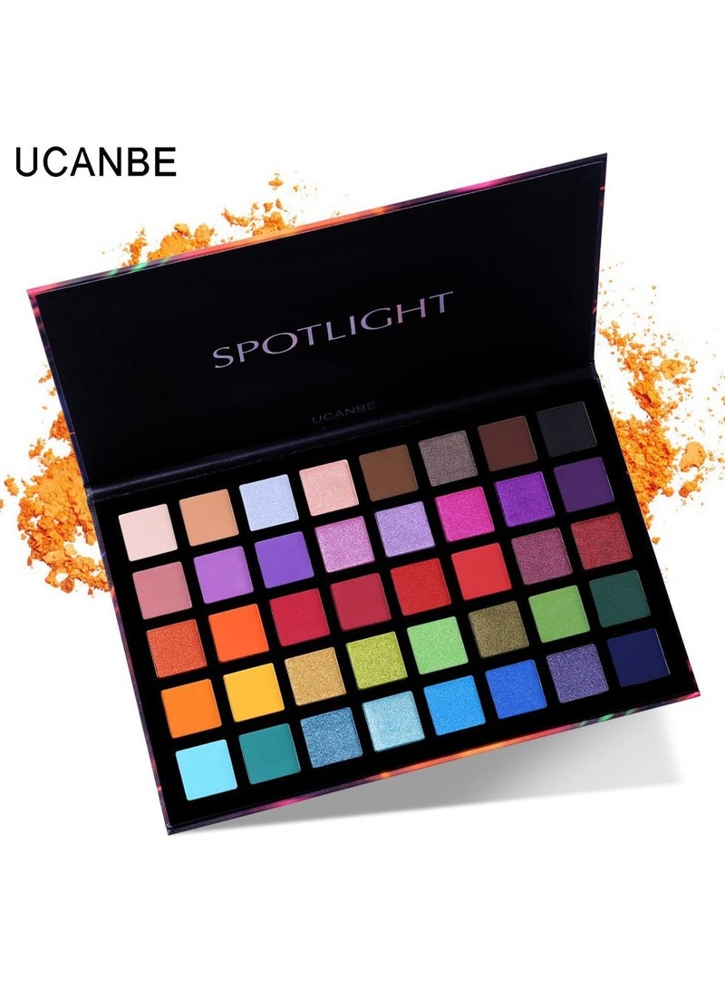 UCANBE 40 Color Spotlight Eyeshadow Palette Shimmer and Matte Colorful Eyeshadow