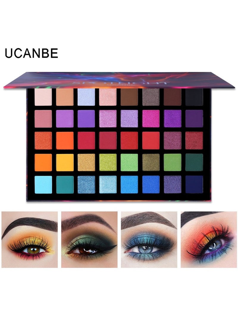 UCANBE 40 Color Spotlight Eyeshadow Palette Shimmer and Matte Colorful Eyeshadow