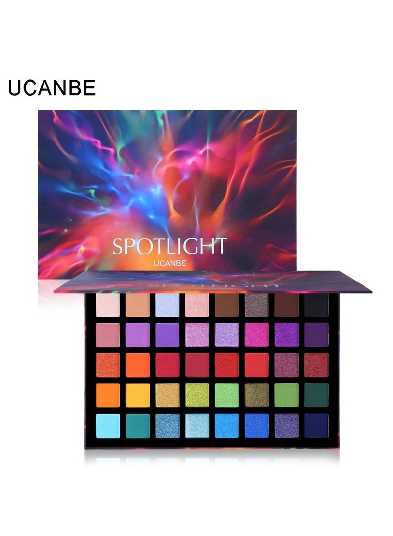 UCANBE 40 Color Spotlight Eyeshadow Palette Shimmer and Matte Colorful Eyeshadow