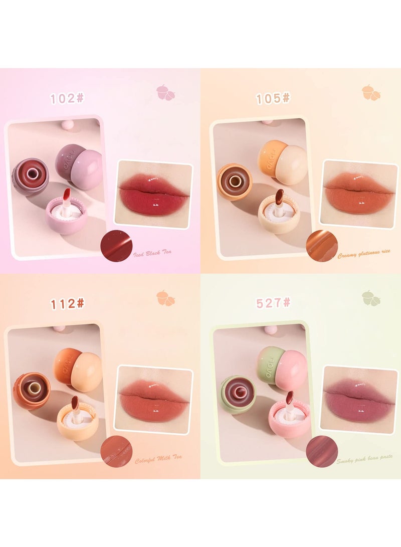 SYOSI 4 Pcs Lip Gloss Set, Plumping Lip Glow Oil, Hydrating Mirror Lip Gloss, Long Lasting Hydrating Plumping Lip Gloss Set, Shimmer Tinted Lip Oil Lip Balm