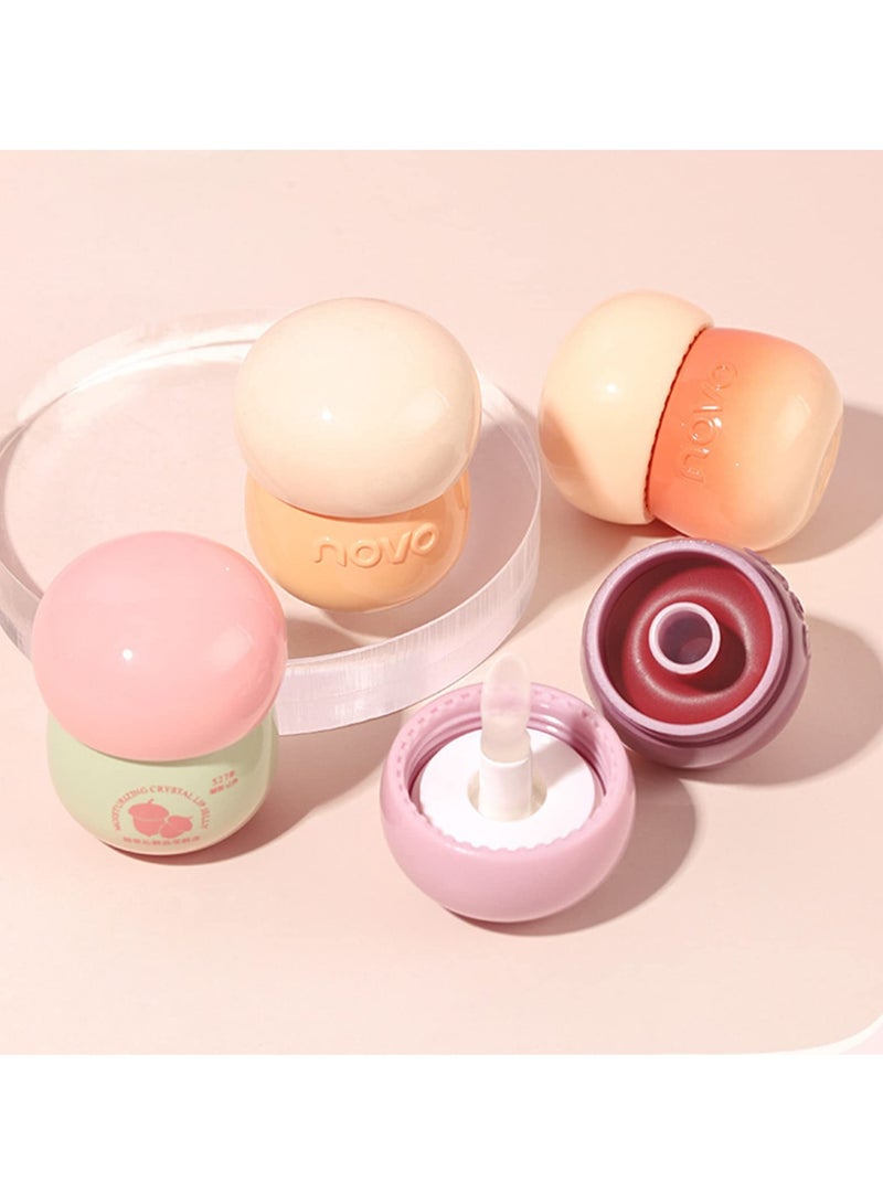 SYOSI 4 Pcs Lip Gloss Set, Plumping Lip Glow Oil, Hydrating Mirror Lip Gloss, Long Lasting Hydrating Plumping Lip Gloss Set, Shimmer Tinted Lip Oil Lip Balm