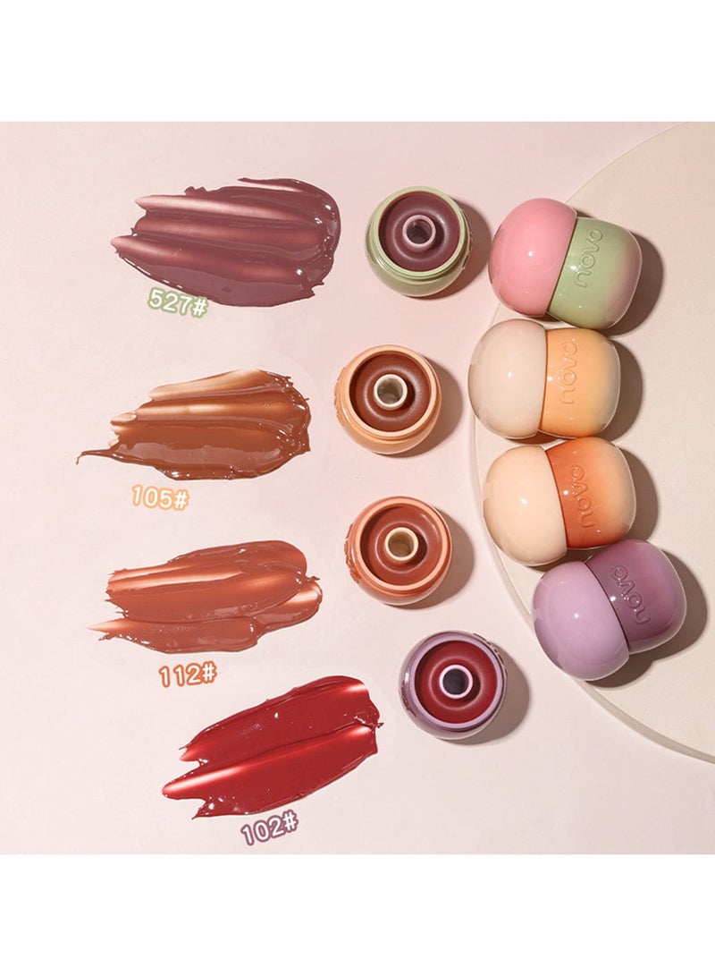 SYOSI 4 Pcs Lip Gloss Set, Plumping Lip Glow Oil, Hydrating Mirror Lip Gloss, Long Lasting Hydrating Plumping Lip Gloss Set, Shimmer Tinted Lip Oil Lip Balm