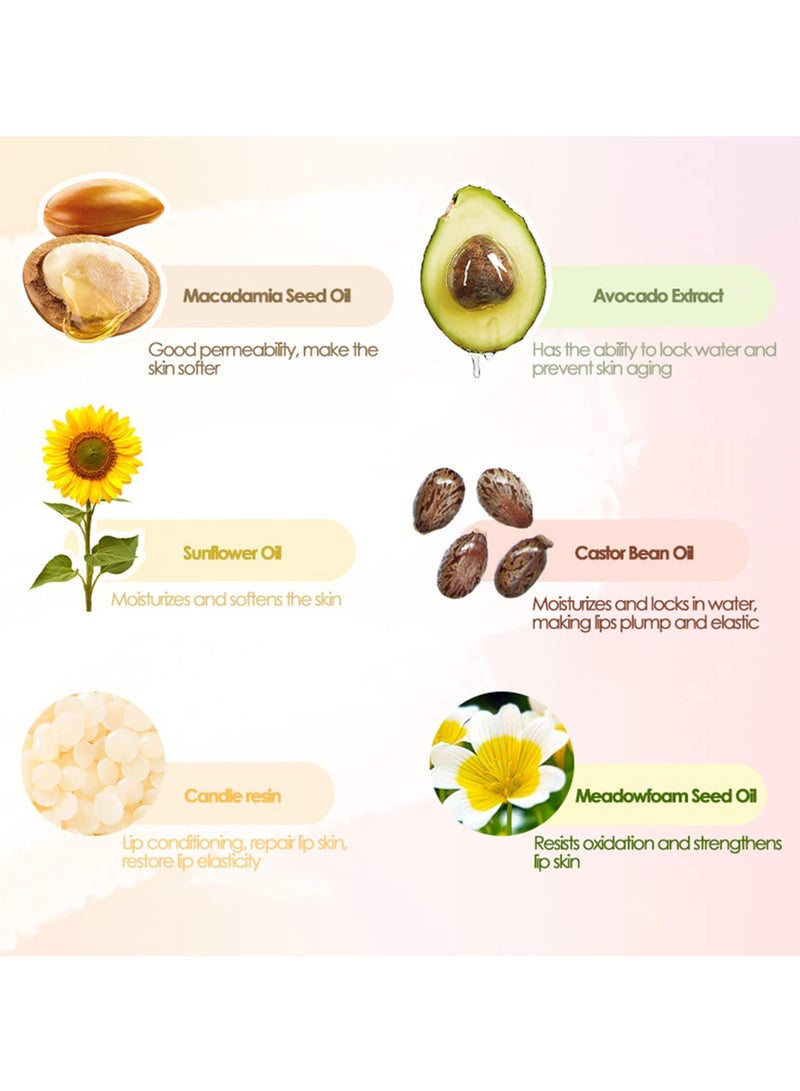 SYOSI 4 Pcs Lip Gloss Set, Plumping Lip Glow Oil, Hydrating Mirror Lip Gloss, Long Lasting Hydrating Plumping Lip Gloss Set, Shimmer Tinted Lip Oil Lip Balm