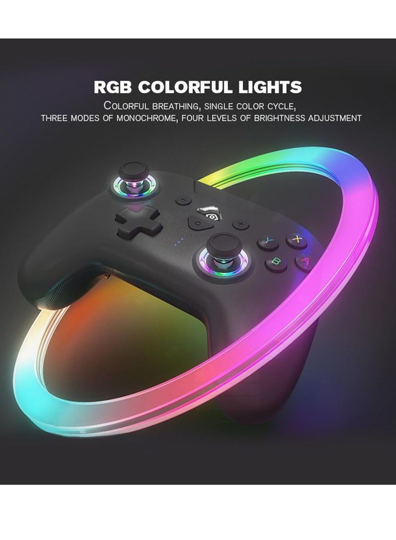 Wireless Gamepad Controllers for Switch Pro, Lite, OLED, and PC , One,Key Pairing, RGB Lighting, Turbo Function, Wake,Up, NFC, Motion Control, Vibration