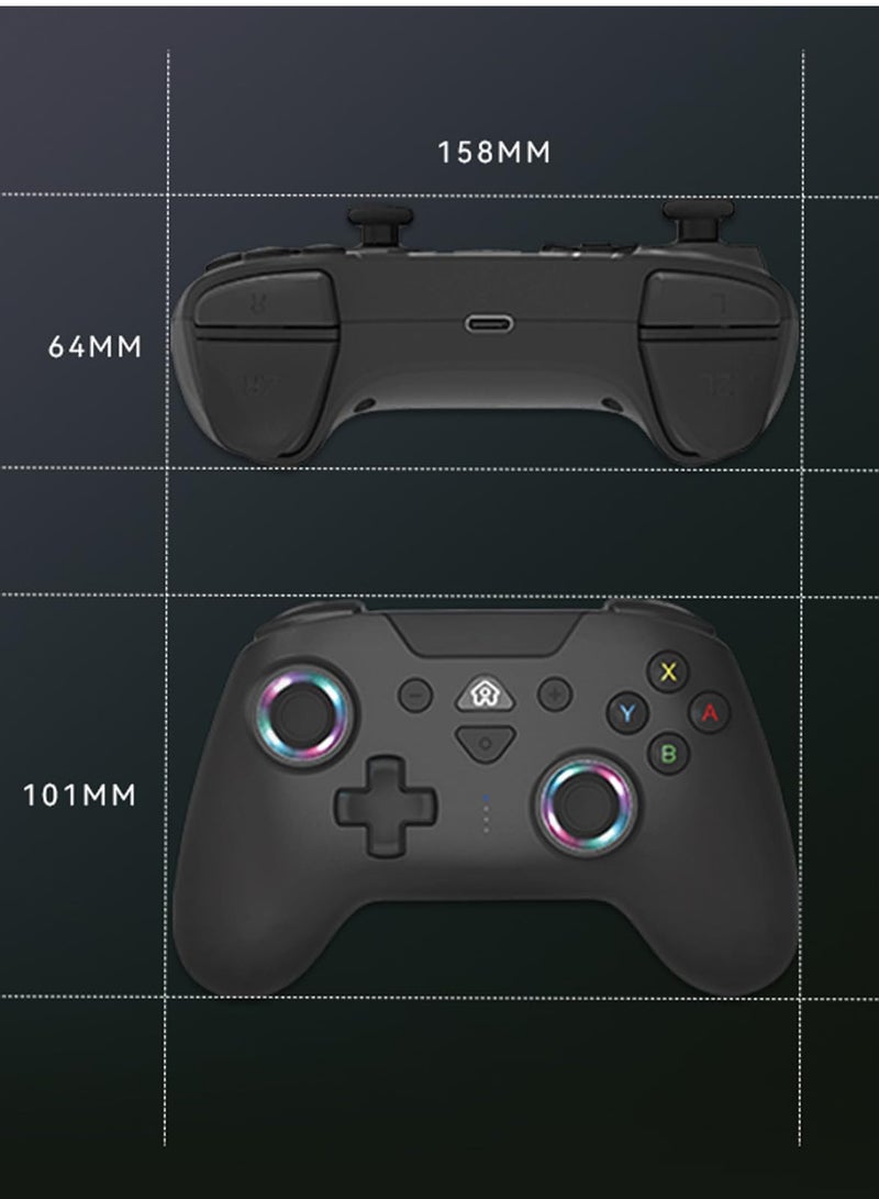 Wireless Gamepad Controllers for Switch Pro, Lite, OLED, and PC , One,Key Pairing, RGB Lighting, Turbo Function, Wake,Up, NFC, Motion Control, Vibration