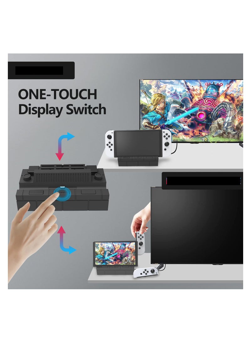 Switch Dock with LAN Adapter for Switch/Switch OLED - Portable Multi-Port Design, Perfectly Crafted for Enhanced Gaming Experience on Switch and Switch OLED.