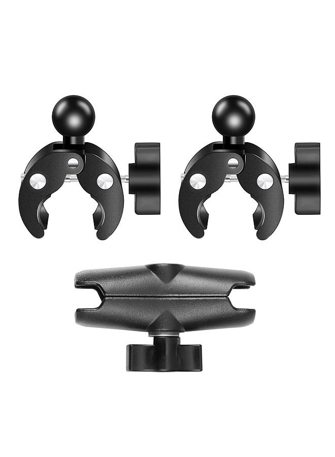 PULUZ PU849B Flexible Motorcycle Super Clamp Double Crab Clamps 360°Rotatable Sports Camera Handlebar Fixed Mount