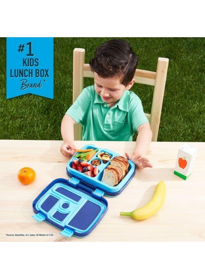 Kids 5-Compartment Lunch Box - Confetti Design for School, Ideal for Ages 3-7, Leak-Proof, Drop-Proof, Dishwasher Safe,  Made with BPA-Free Materials