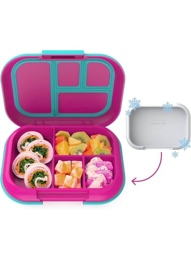 Kids Chill Lunch Box - Bento-Style Lunch Solution with 4 Compartments and Removable Ice Pack for Meals and Snacks On-the-Go - Leak-Proof, Dishwasher Safe, Patented Design