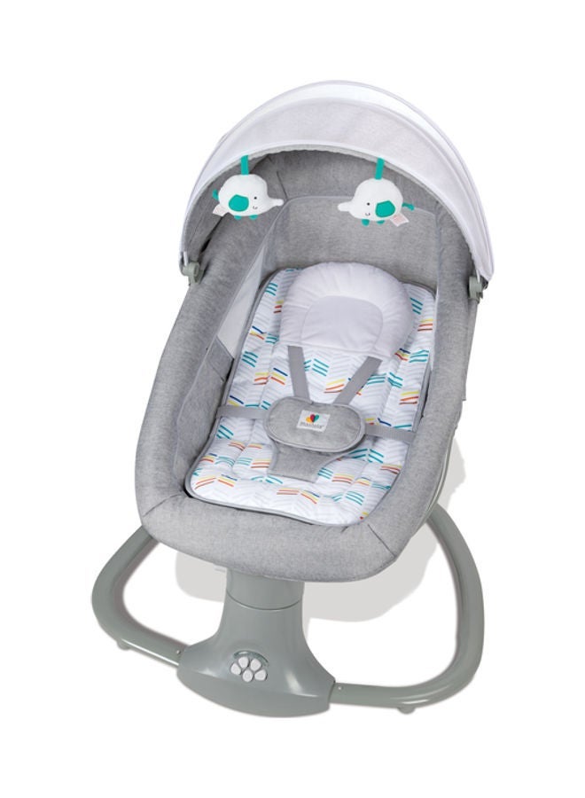 3-In-1 Delux e Multifunctional Swing Bassinet Cardle For Newborn Baby - Grey