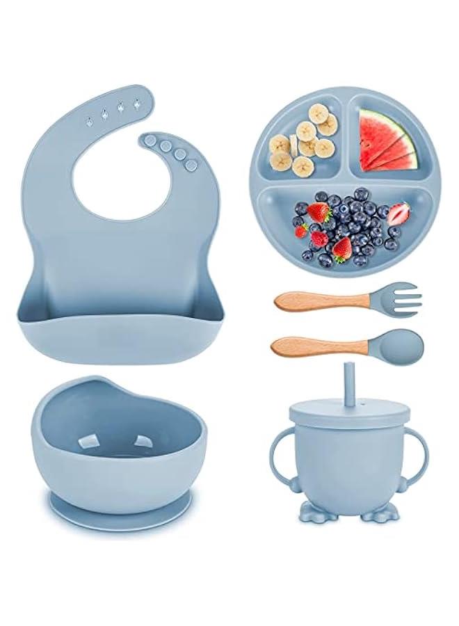 6 Pieces Silicone Baby Feeding Set