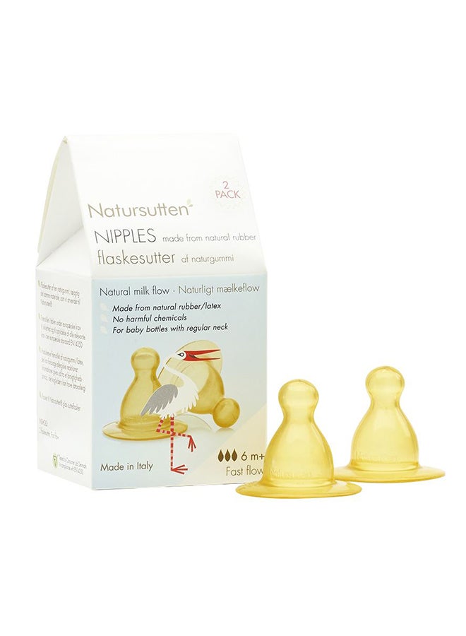 2-Piece Rubber Fast Flow Nipples Set