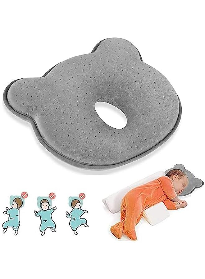 Baby 3D Memory Foam Pillow For Infants And Newborn Baby, Grey